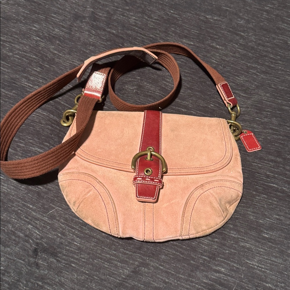 Authentic Coach Soho Crossbody in Pink Suede